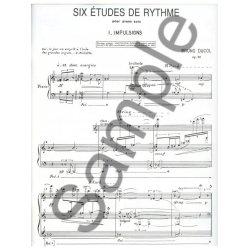 Bruno Ducol: 6 Etudes de Rythme (Piano solo)