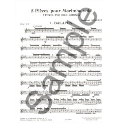 Emmanuel S&eacute;journ&eacute;: 5 Pieces for Marimba Solo Vol.4 (Percussion solo)