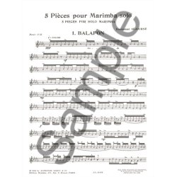 Emmanuel S&eacute;journ&eacute;: 5 Pieces for Marimba Solo Vol.4 (Percussion solo)