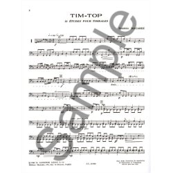 Macarez Tim Top 12 Etudes Timbales Kettledrum Technical Studies Book
