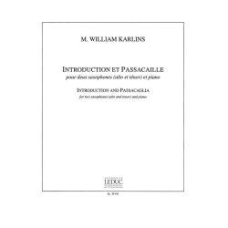 M.William Karlins: Introduction et Passacaille (Saxophones 2)