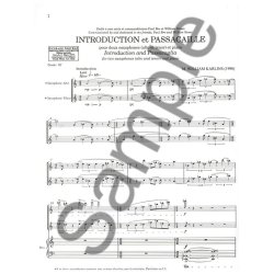 M.William Karlins: Introduction et Passacaille (Saxophones 2)