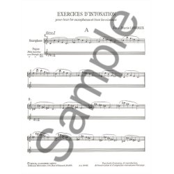 Jean-Marie Londeix: Exercices D'Intonation Pour Tous Les Saxophones