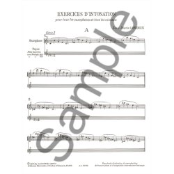 Jean-Marie Londeix: Exercices D'Intonation Pour Tous Les Saxophones