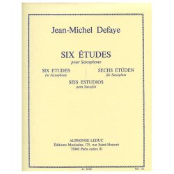 Jean Michel Defaye: 6 Etudes (Saxophone solo)