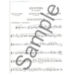 Jean Michel Defaye: 6 Etudes (Saxophone solo)