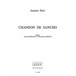 Jacques Ibert: Chanson de Sancho (med) (Voice & Piano)