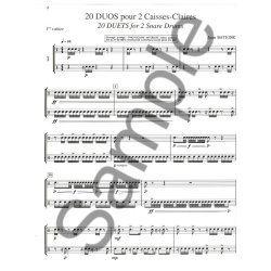 Jean Batigne: 20 Duos Vol.1: No.1 - No.13 (Percussions 2)