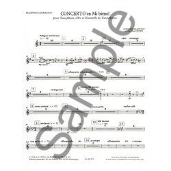 Alexandre Glazounov: Concerto Op.109 in E flat major (Saxophone Ensemble (5 or more))