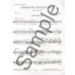 Jindrich Feld: Introduction, Toccata et Fugue (Flute solo)