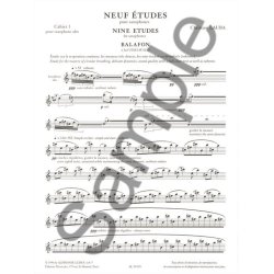 Neuf &Eacute;tudes pour saxophone alto (cahier 1)