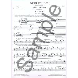 Neuf &Eacute;tudes pour saxophone alto (cahier 1)