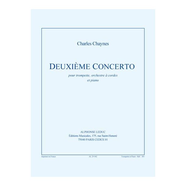 Charles Chaynes: Concerto No.2 (Trumpet & Piano)