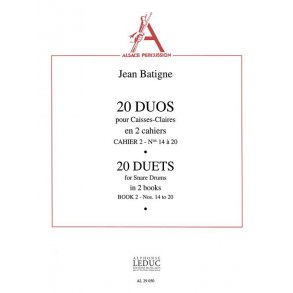 Jean Batigne: 20 Duos Vol.2: No.14 - No.20 (Percussions 2)