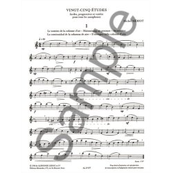 Michel M&eacute;riot: 25 &eacute;tudes faciles, progressives et vari&eacute;es (Saxophone)