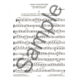 Michel M&eacute;riot: 25 &eacute;tudes faciles, progressives et vari&eacute;es (Saxophone)