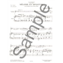 Melodie En Miniature Alto Or Tenor Sax And Piano