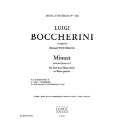 Boccherini Luigi Wystraete Minuet Brass Quartet Score/Parts Mfb182