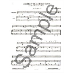 Armando Ghidoni: Mes Huit premiers Solos (Saxophone-Alto & Piano)