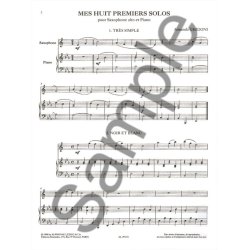 Armando Ghidoni: Mes Huit premiers Solos (Saxophone-Alto & Piano)