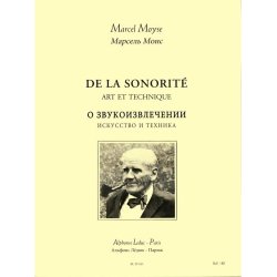 Moyse Marcel De La Sonorite Art Et Technique Flute Bk Russian Version