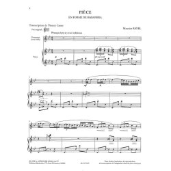 Maurice Ravel: Pi&egrave;ce en Forme de Haba&ntilde;era (Trumpet & Piano)