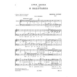 Marcel Dupr&eacute;: 4 Motets Op.9, No.1: O Salutaris (TB Chorus Part) (Choral-Mixed accompanied)