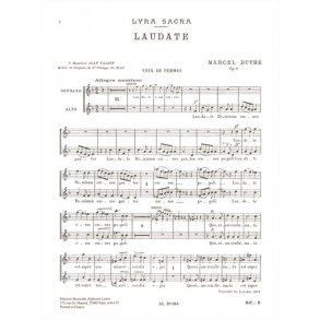 Marcel Dupre: Laudate Dominum Op. 9 No.4 (SA Chorus Parts)