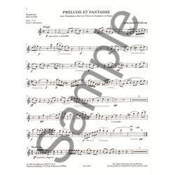 Armando Ghidoni: Pr&eacute;lude et Fantaisie (Saxophone-Alto & Piano)