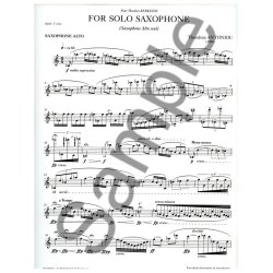 Theodore Antoniou: For Solo Saxophone (Saxophone solo)