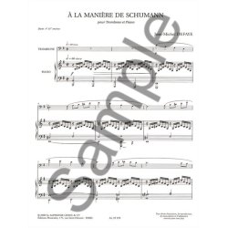Jean Michel Defaye: A la Mani&egrave;re de Schumann (Trombone & Piano)