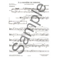 Jean Michel Defaye: A la Mani&egrave;re de Debussy (Trombone & Piano)