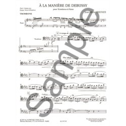 Jean Michel Defaye: A la Mani&egrave;re de Debussy (Trombone & Piano)