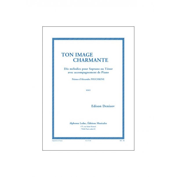 Edison Denisov: Ton Image charmante (sop/ten) (Voice & Piano)