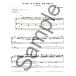 Olivier Messiaen: Offrande Au Saint Sacrement Pour Orgue