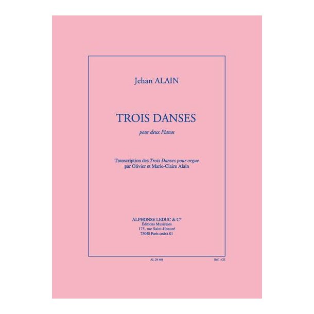 Jehan Ariste Alain: 3 Danses (Pianos 2)