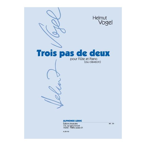 Helmut Vogel: 3 Pas de Deux (Flute & Piano)