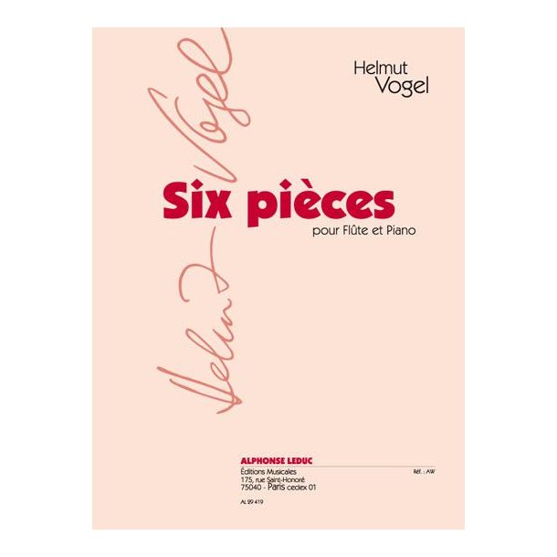 Helmut Vogel: 6 Pi&egrave;ces (Flute & Piano)