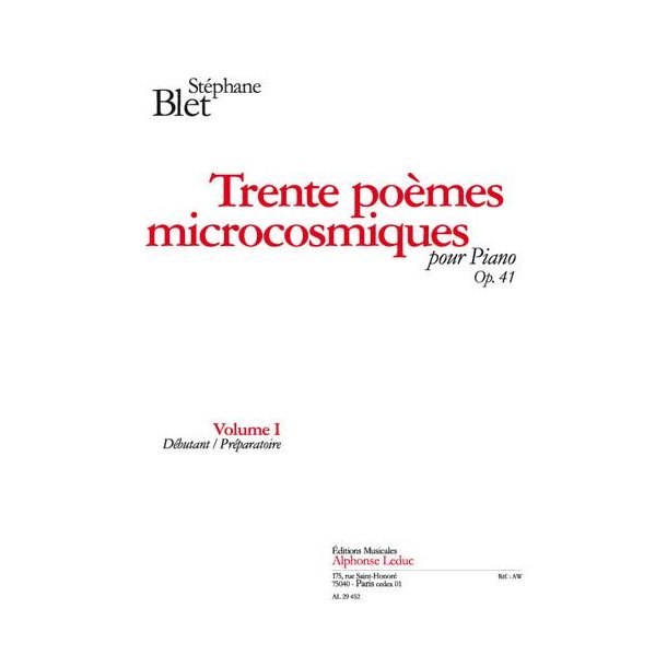 Poemes Microcosmiques 30 Op 41 Bk 1 Nos 1-10