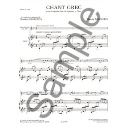 Manolis Kalomiris: Chant grec (Saxophone-Alto & Piano)