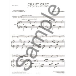 Manolis Kalomiris: Chant grec (Saxophone-Alto & Piano)