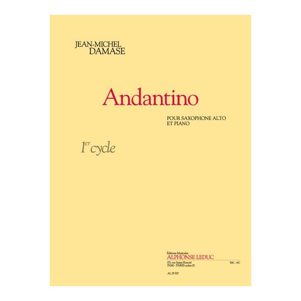 Andantino Alto Sax/Pno
