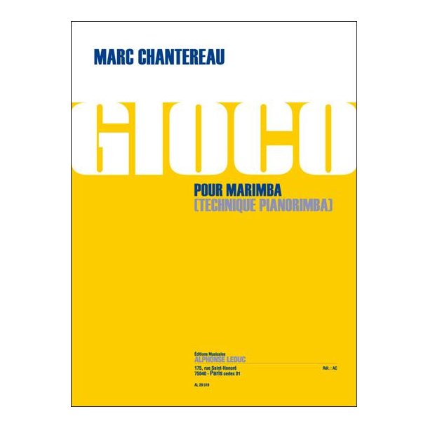 Marc Chantereau: Gioco (Percussion solo)