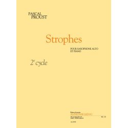 Pascal Proust: Strophes (alto) (Saxophone-Alto & Piano)