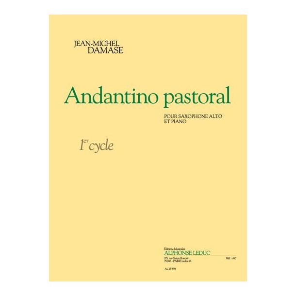 Andantino Pastoral Alto Sax/Pno