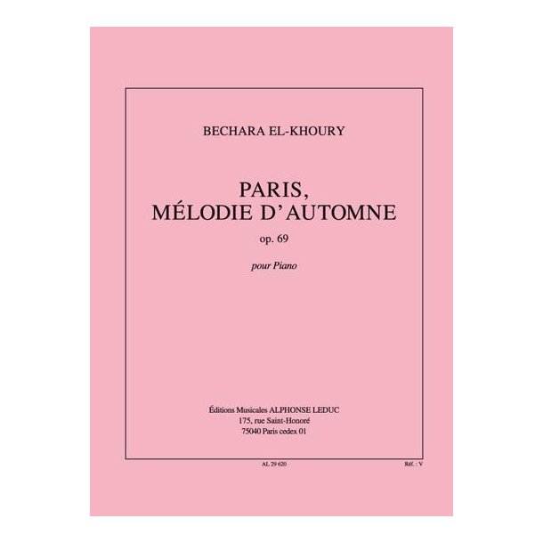 Paris Melodie Dautomne Op 69