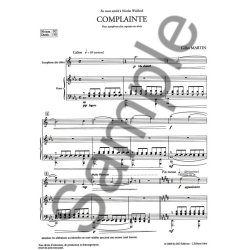 Gilles Martin: Complainte (Saxophone-Alto & Piano)