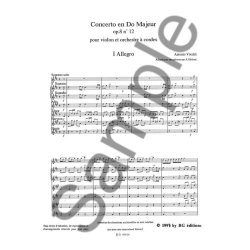 Antonio Lucio Vivaldi: Concerto FI/31 (RV178, Op.8/12) in C major (Saxophone Ensemble (5 or more))