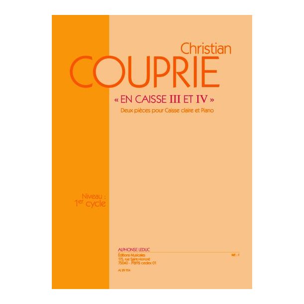 Christian Couprie: En Caisse No.3 & No.4 (Percussion(s) & Piano)