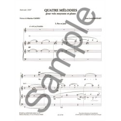 Jean-Louis Mansart: 4 M&eacute;lodies (Voice & Piano)